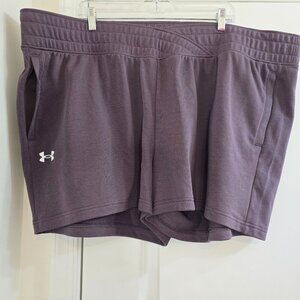 Under Armour UA Rival Terry Shorts Women - 4" Inseam - Purple